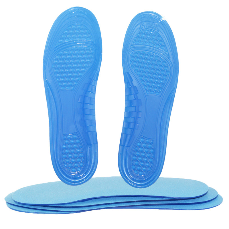 Niet-slip sport boog ondersteuning orthotisch comfort gel silicon pu schuim insole voor de verzorging van de voeten